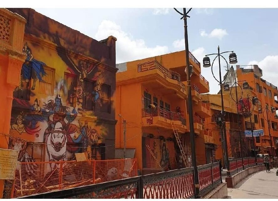 UP: Homes On Street Painted Saffron In UP, Case Filed, BJP Minister.